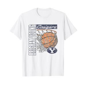 Byu Cougars Basketball 90S White T Shirt